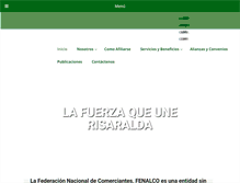Tablet Screenshot of fenalcorisaralda.com